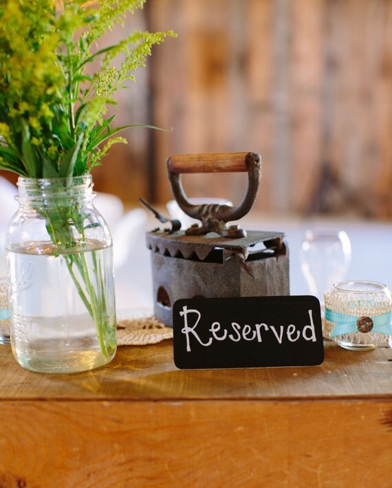 chalkboard table signs with stand reserved by aCraftStation