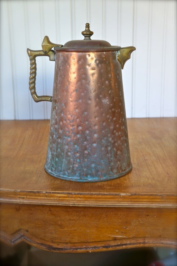 Items similar to Copper Coffee Pot Hand Made Colonial Virginia Heavy