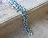 Japanese Chainmaille Bracelet - Zig Zag Turquoise Bracelet