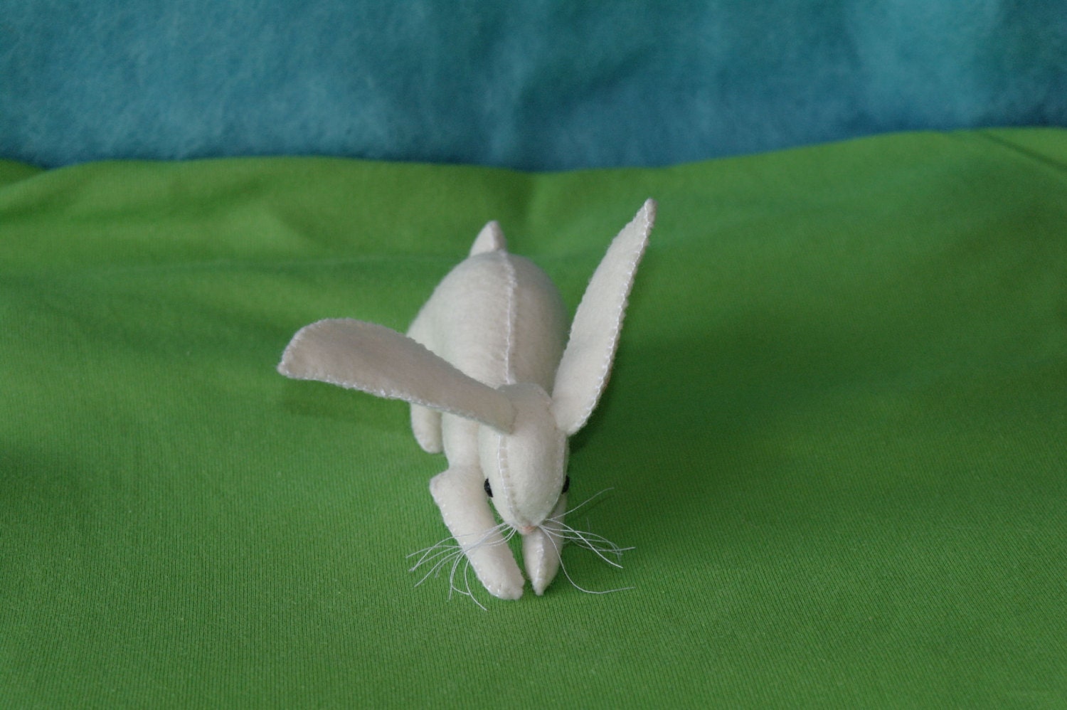 Waldorf Rabbit Doll (White), Handmade From Natural Materials