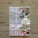 Crafted greeting card vintage style - handmade 3d OOAK post card - rustic light grey pink pastel - flowers lace - europeanstreetteam