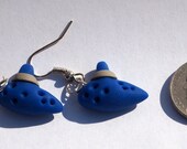 SALE Ocarina of Time Legend of Zelda Polymer Clay Fish Hook Earrings Made with Sculpey