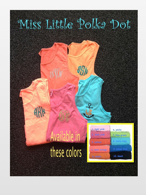 Monogrammed Boyfriend Tank Top or Unisex Tank