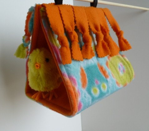 FUN Fleece Bird  Bed -Tent - Hut - Cozy - Size MED