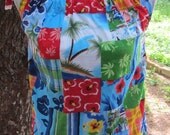 Adorable Hawaiian tropical beach VLV Tiki tank top shirt blouse