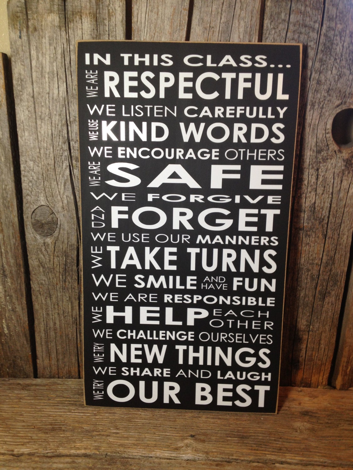 In this class we... teacher school gift end of the year christmas teacher appreciation thank you classroom sign