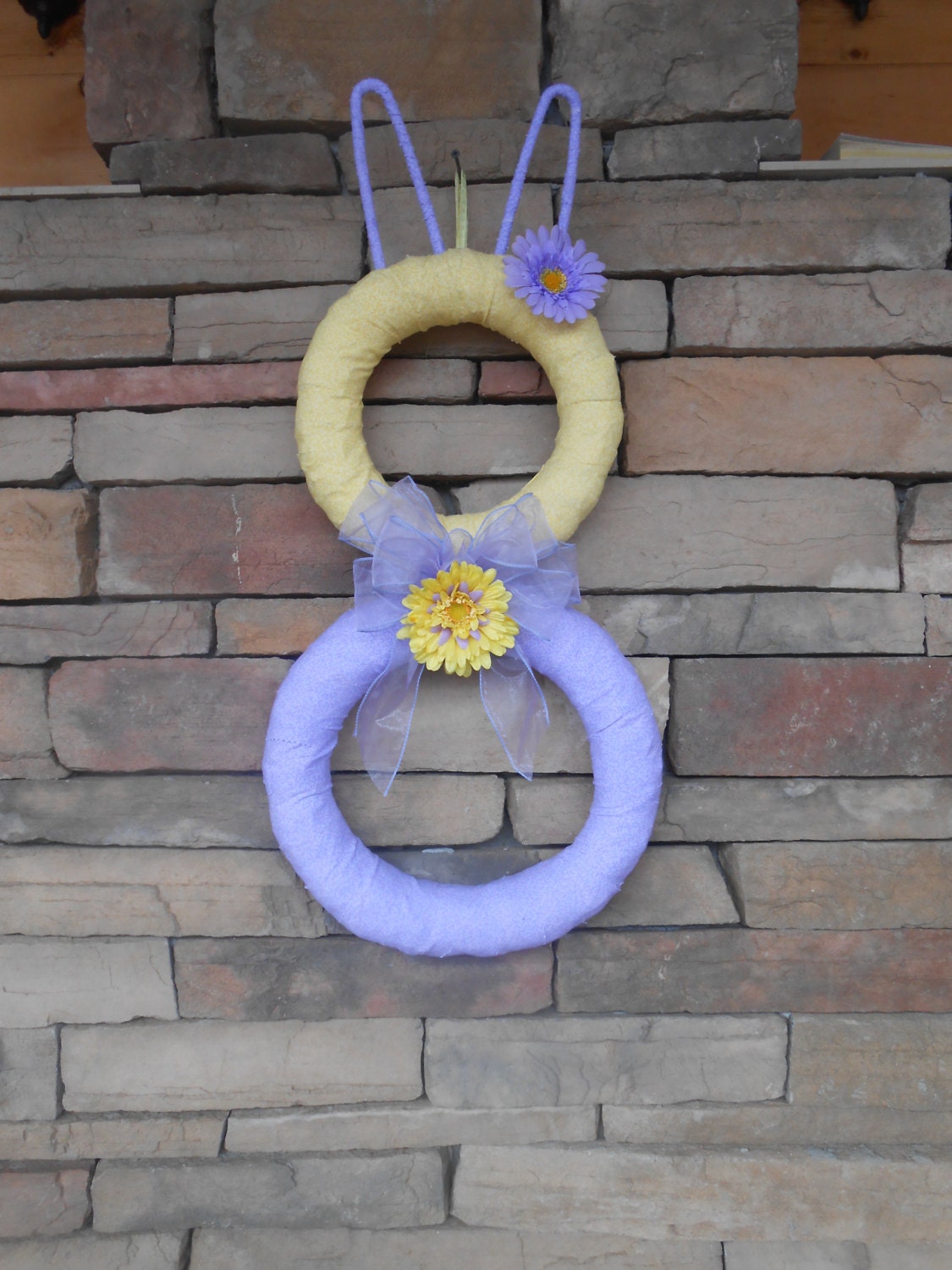 Spring Door Wreath - Easter Wreath - Rabbit Wreath - Easter Door Decoration - Choose Colors