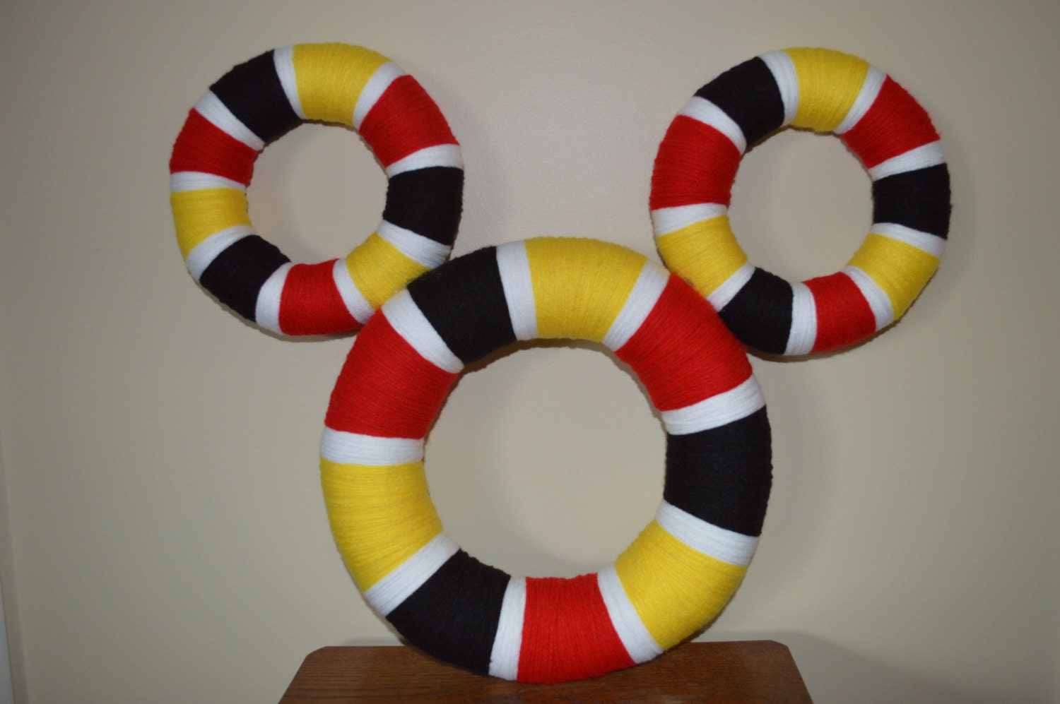 Mickey Mouse Yarn Wreath