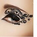 1 Pair of Temporary Tattoo for Eyes Eyelids Black Color Rose FLower Laced Shape