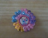 Disney Princess Inspired Rhinestone Bottlecap Flower Hair Clip- Choose your Princess Cinderella, Belle, Ariel, Aurora, Rapunzel
