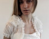 Ivory Delicate Dots Ivory Bridal Shrug Custom Made to Order
