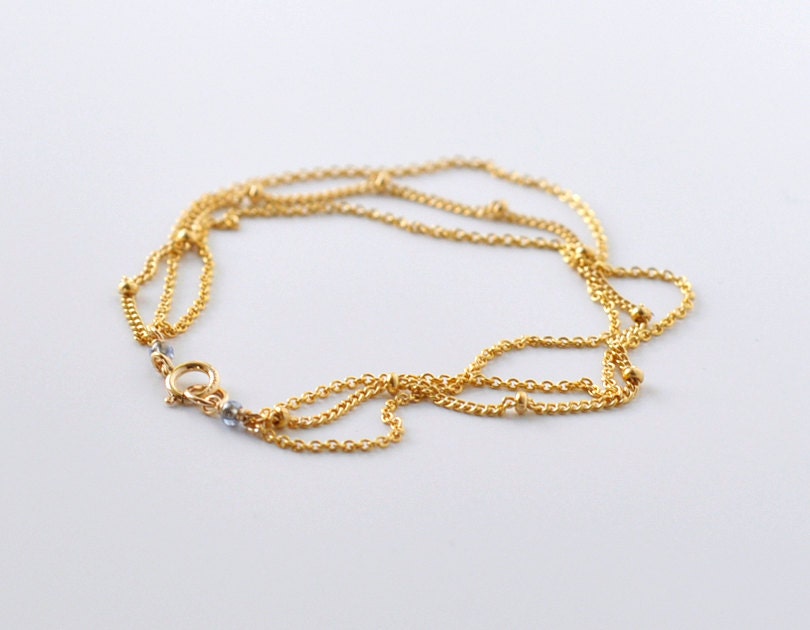 Nebula gold bracelet - multi chain dotted gold bracelet - simple everyday jewelry  gift for her