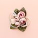 Pink vintage flower clip, Floral rose hair accessory - SWEET PEA