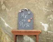 Magnetic Chalkboard w/ Magnets- Bridesmaids' Gifts Wedding Decor Photo Booth Prop Engagement Pictures Home Messages Rustic Decor