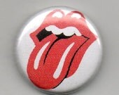 Rolling Stones Andy Warhol lips n tongue 1in pinback badge