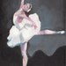 Ballet dancer  / Ballerina / Original acrylic painting  on canvas- wall art- wall decor- home decor - Handmade drawing