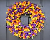 Outdoor Decor- Spring Wreath-Tulip Wreath- Wall Decor