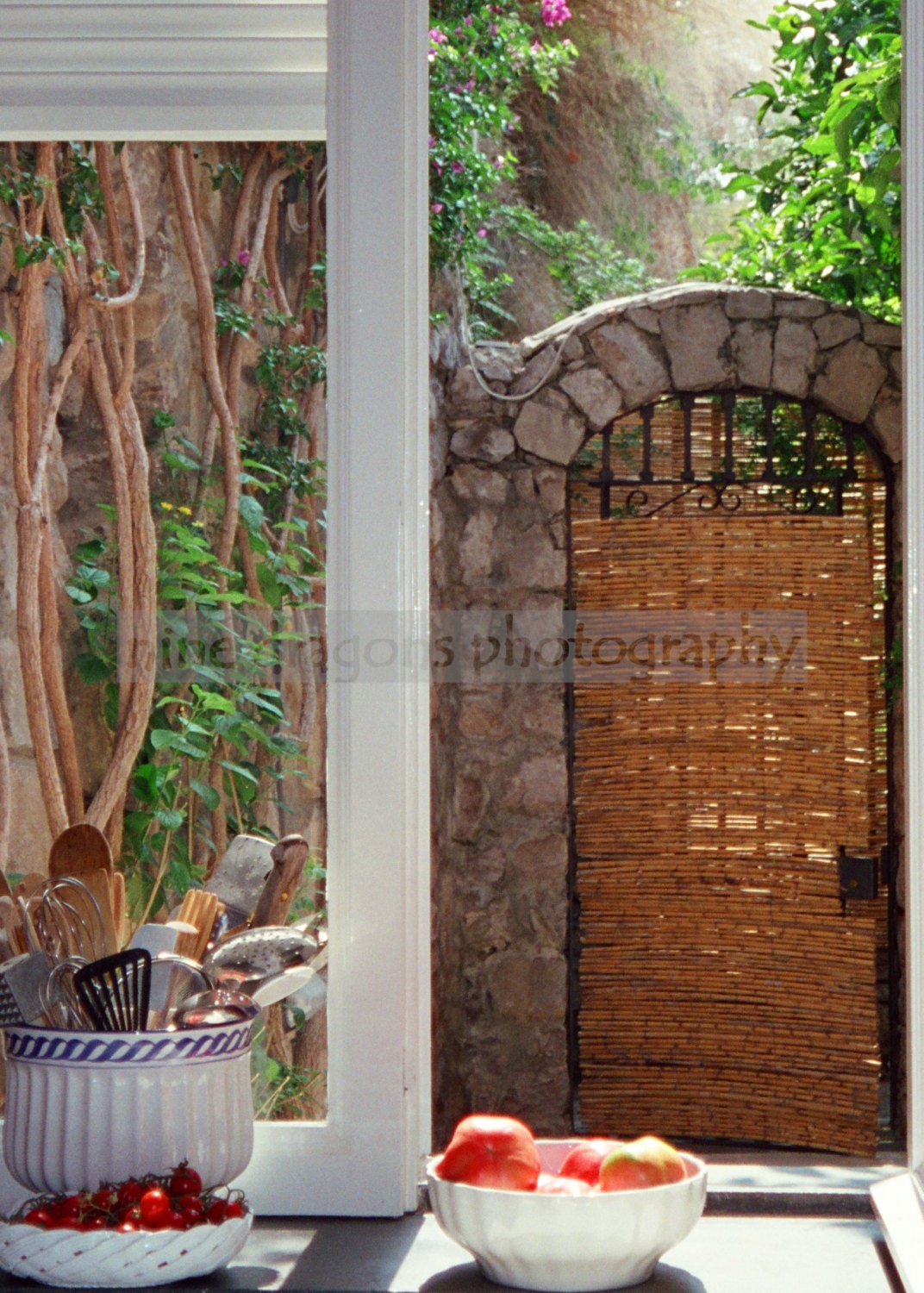 Italian Kitchen Window - Still Life Photography - Photograph of Italy - Italian Home - Italian Photography -  Kitchen Art - Tomatoes - 5x7