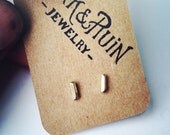 Elongated Nefertiti Studs