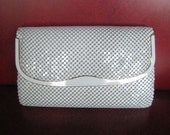 Vintage White Metal Mesh Purse by Elka, 1970's