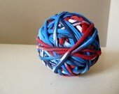 T-shirt Yarn -Red, White and Blue Tie Dye -  35 yds - RT762