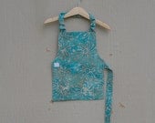 Toddler APRON - Blue Batik