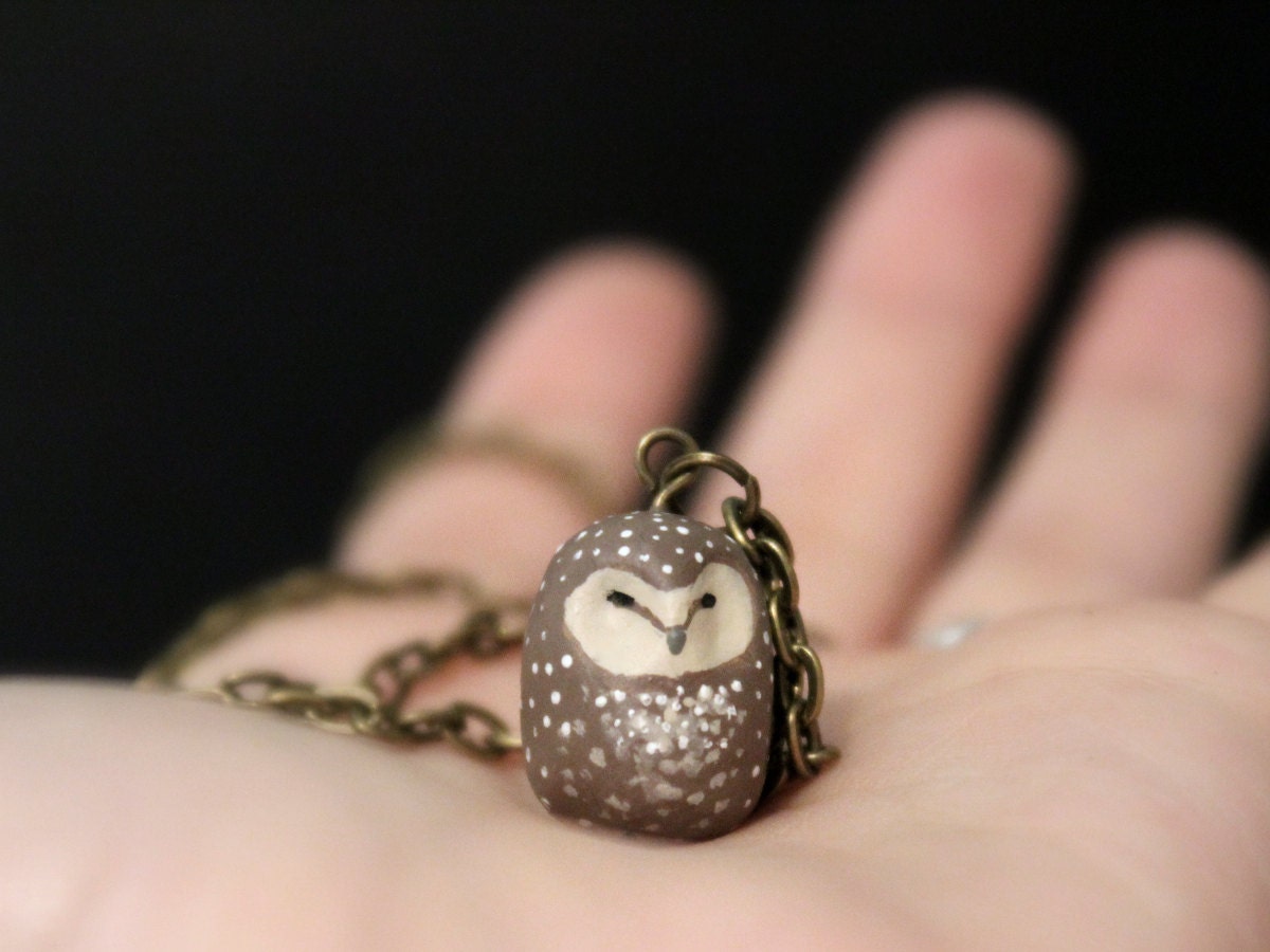 Sooty owl necklace