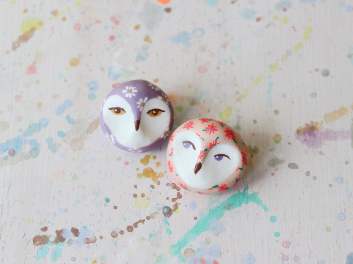 Floral Owl Brooch