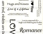 Wedding quote stickers, vellum quote stickers, destash, Valentines, love, romance, I love you, anniversary, scrapbooking, card making