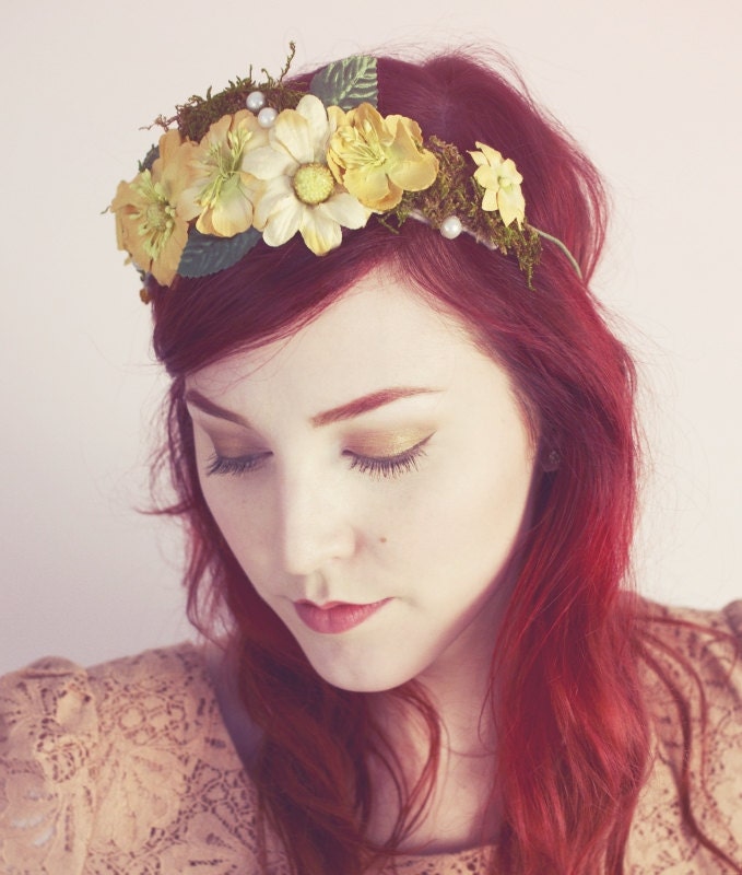 Honey Floral Hair Crown