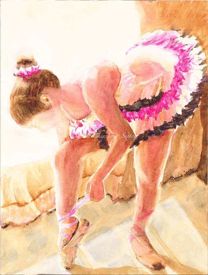 Ballerina art - Flooded in the Light - fine art giclee 11x14
