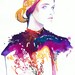 Original Watercolor Painting, Fashion Art, Fashion Watercolor. Titled Royalink 1