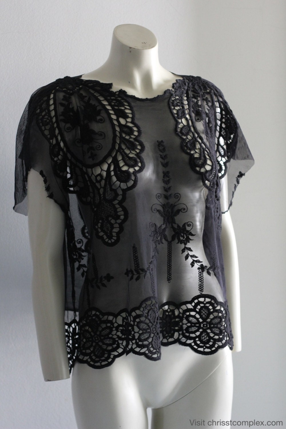 Steampunk Kaftan Short Sleeve Gothic Goth Cosplay Black Top Shirt Blouse. Special Etsy Price