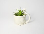 Vintage White Kangaroo Planter Mug