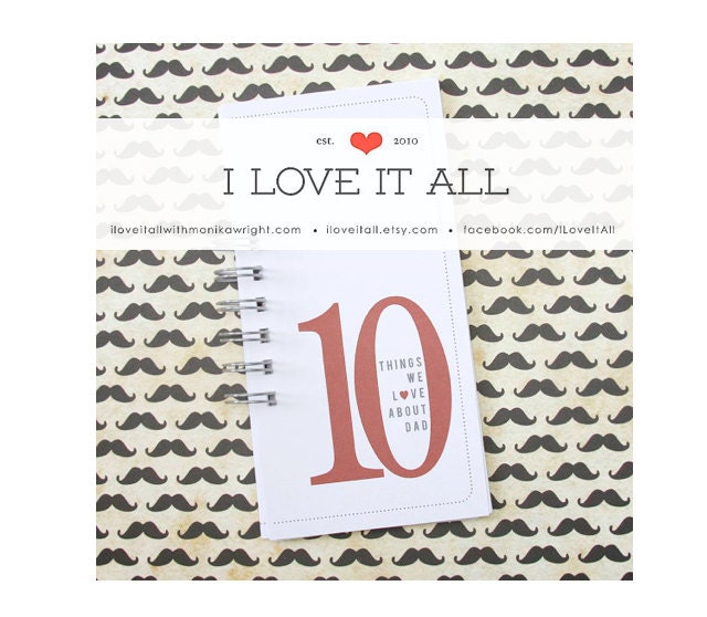 Father's Day Gift Card . 10 Things Love About DAD Birthday Fathers Day Coupon Book //  Appreciation Deployment Gift for Daddy Under 15