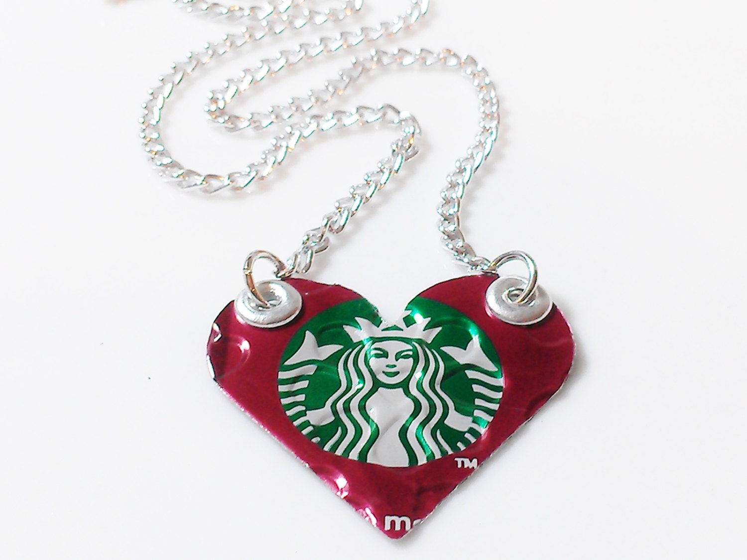 Starbucks Necklace Heart Refresher Women Jewelry Teen Girl Jewelry Eco Friendly