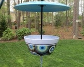Hanging Covered Bird Feeder, Polka Dots, Painted Seasons