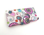 Long Clutch Wallet- Colorful Retro Floral