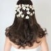 Back Cascade Flower Crown, Ivory, Wedding Headband, Whimsical bridal,  La Luvre