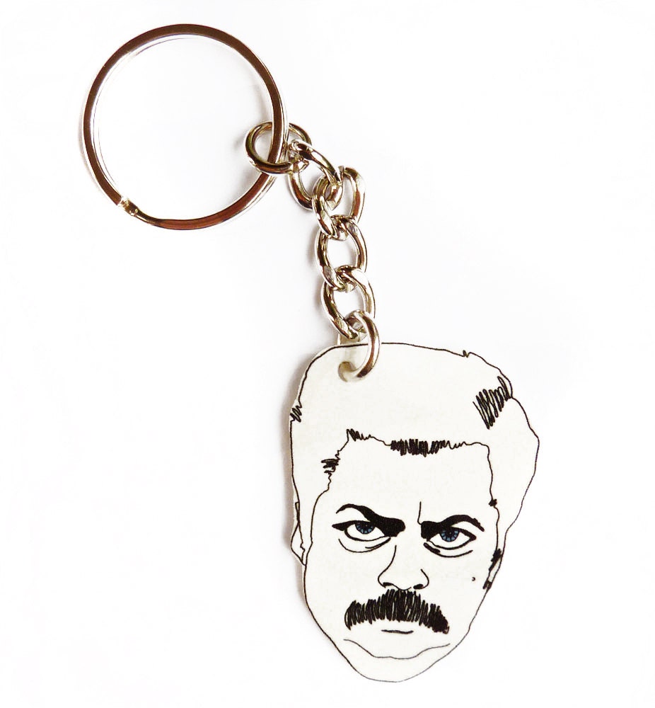 Parks and Recreation - Ron Swanson - A Simple Man Keychain