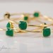 Green Onyx Bangles- Green Onyx Bracelet - Gemstone Bangles - Stacking Bangles - Gold Bracelets Mother's Day Gift