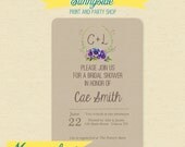 Pretty Pansy Floral Bridal Shower Invite - Kraft Background Il_170x135