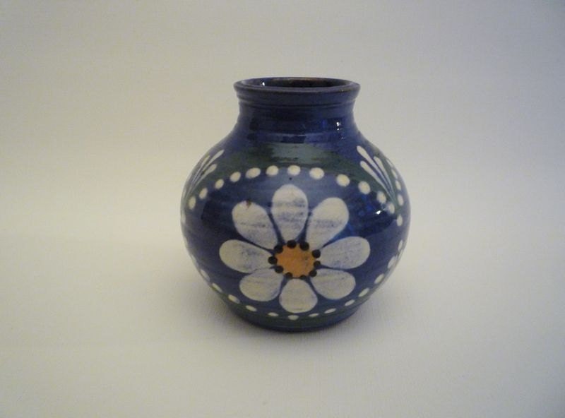 Vintage Small Folk Art Pottery Vase