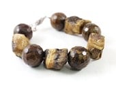 Rough tigers eye jewelry chunky stone bracelet