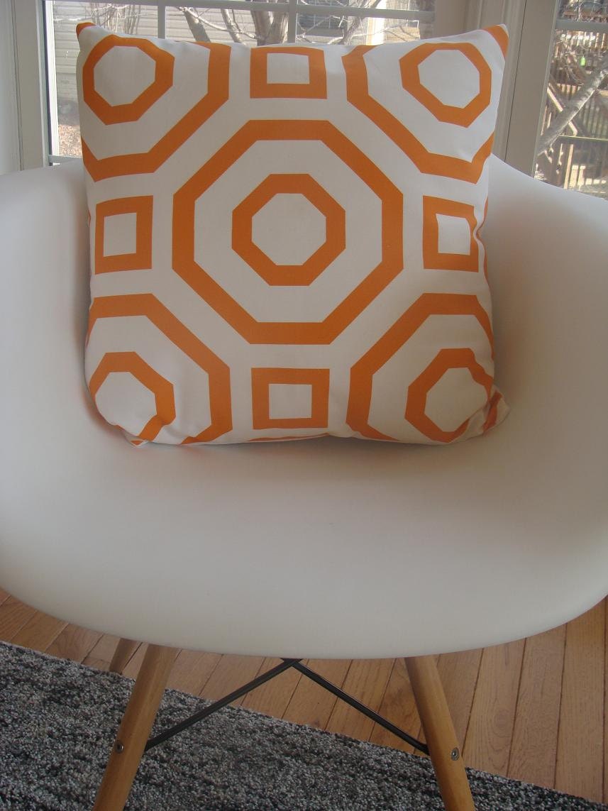 organic nursery pillow geometric orange decorative pillow cover modern accent pillow cover
