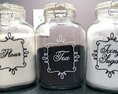 Ornate Kitchen Vinyl Labels for Jars & Canister