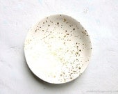 Gold Speckled Ring Bowl White Clay Ring Dish