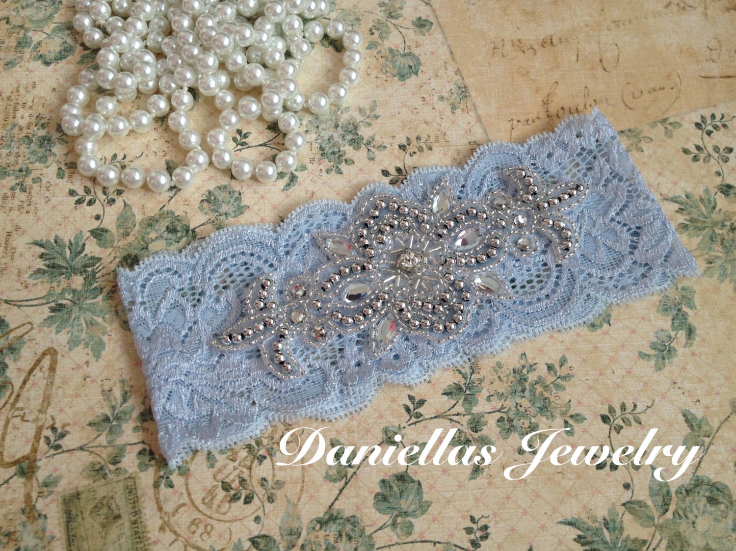 Lace Bridal Garter/Something Blue Garter / Blue Lace/Single garter