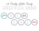Gender Reveal Banner- Gender Reveal Party - Gender Reveal Shower - INSTANT DOWNLOAD