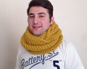 Mustard infinity snood scarf